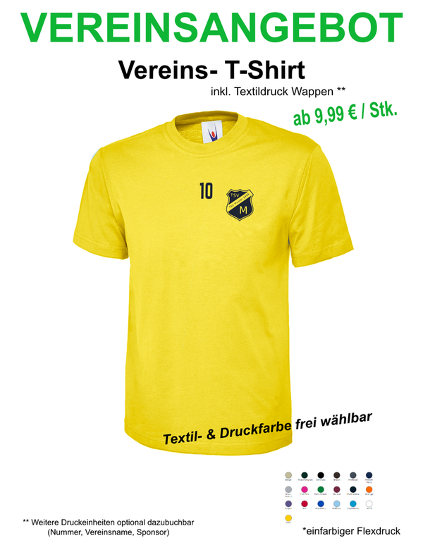 Vereins-T-Shirt Gelb