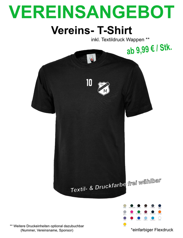 Vereins-T-Shirt Schwarz