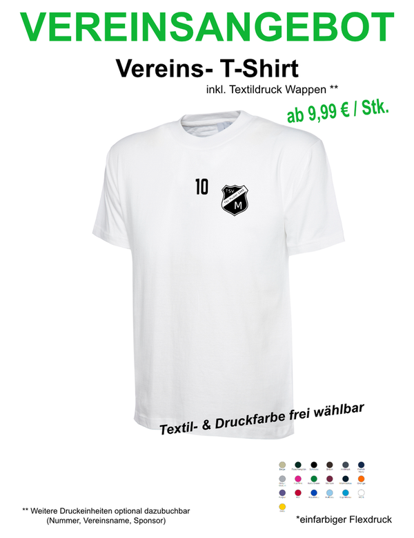 Vereins-T-Shirt Weiß