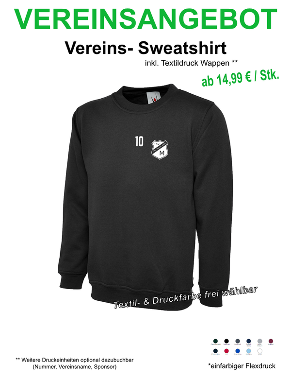 Vereins-Sweatshirt Schwarz